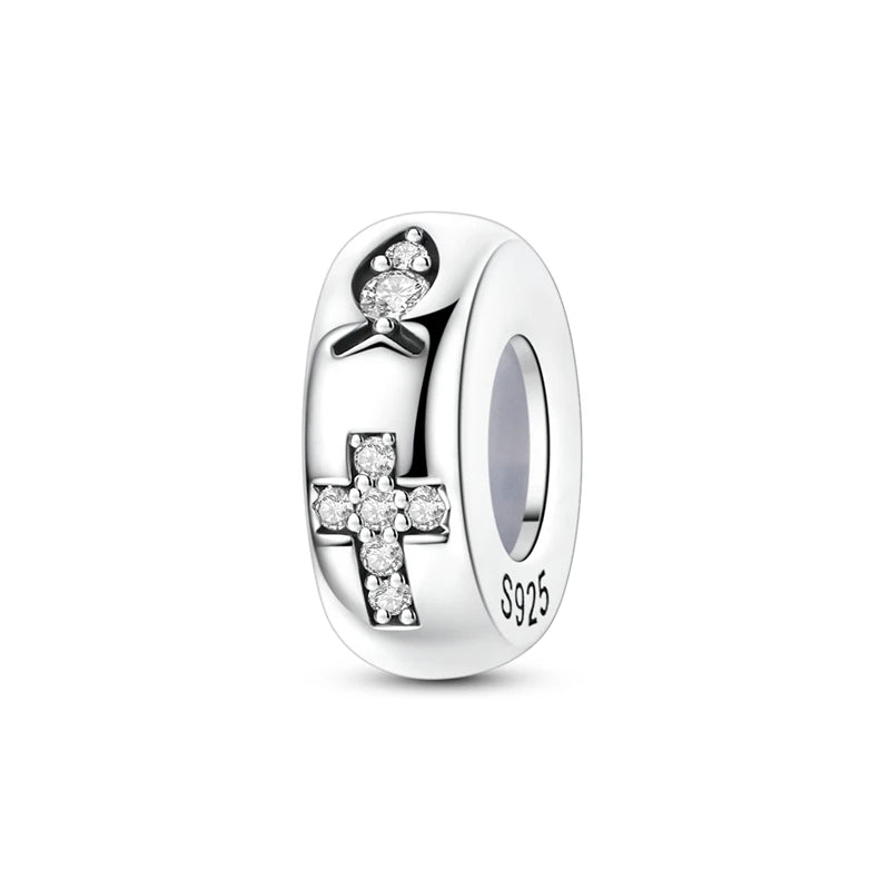 Sterling Silver Bear Family Tree Charm | 925 Charm Bead for Pandora Style Bracelets | Nature Jewelry Gift for Mom, Daughter & Women