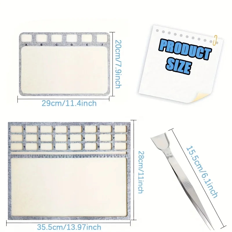 Bead Mat with Centimeter Scale | Soft Non-Slip Beading Surface | Jewelry Making Work Mat | Beading & Craft Supplies