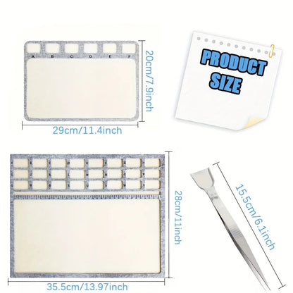 Bead Mat with Centimeter Scale | Soft Non-Slip Beading Surface | Jewelry Making Work Mat | Beading & Craft Supplies