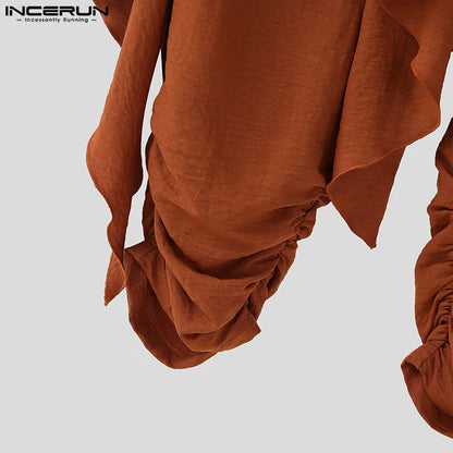 Men's Casual Pants Harem Pant Pleated Long Trousers Streetwear Oversize Men's Clothing S-5XL