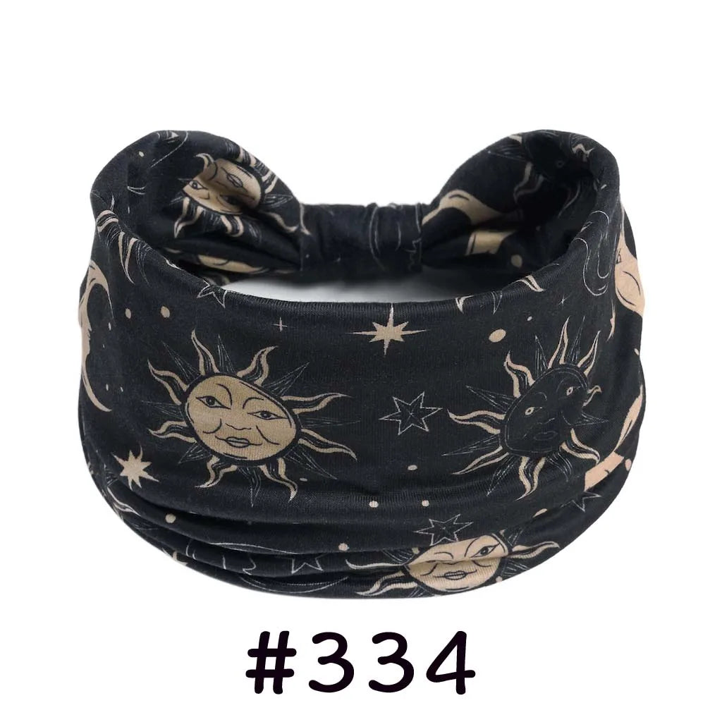 Boho Headbands for Women | Wide Knotted Stretch Hair Wraps for Yoga, Travel & Everyday Wear