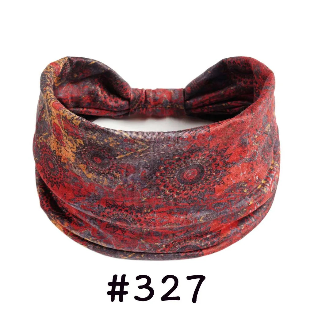 Boho Headbands for Women | Wide Knotted Stretch Hair Wraps for Yoga, Travel & Everyday Wear