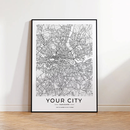 Custom Personalized City And County Map World Cover Gift Wall Art Printing Picture Living Room Bedroom Home Decoration