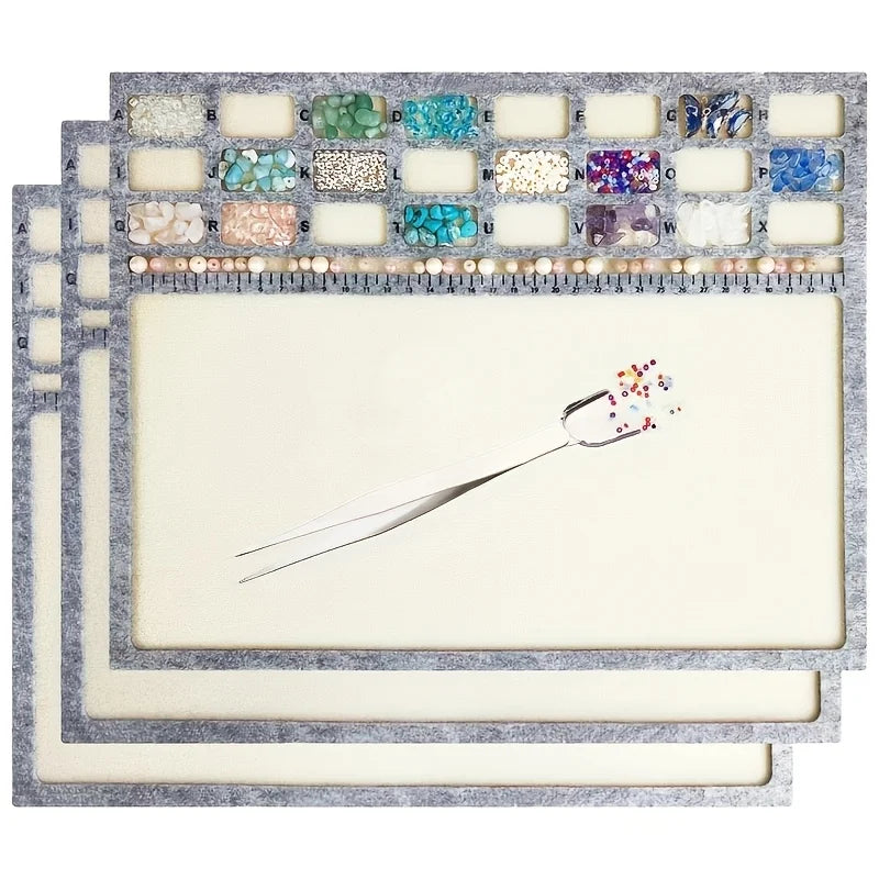 Bead Mat with Centimeter Scale | Soft Non-Slip Beading Surface | Jewelry Making Work Mat | Beading & Craft Supplies