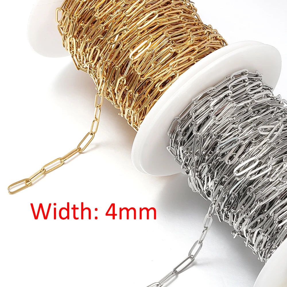 Gold Stainless Steel Chain | 6.5 ft Jewelry Chain | Necklace, Bracelet & Choker DIY Making Supplies