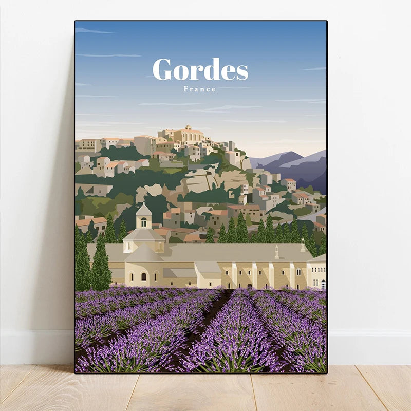 Amsterdam Tokyo London Iceland Bali Vancouver Travel Posters and Prints Modern Wall Art City Paintings Landscape Canvas Picture
