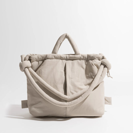 Vintage Puffer Tote Bag – Large Capacity Nylon Shoulder & Crossbody Handbag