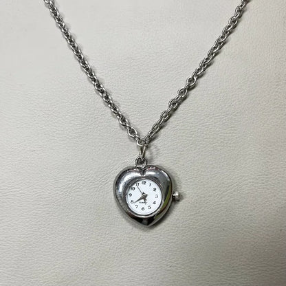 Heart Watch Bag Charm | Functional Clock Keychain | Purse & Backpack Charm with Heart, Key & Crystal Accents