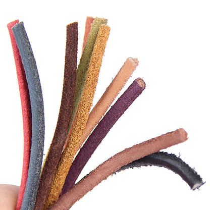 Genuine Cowhide Leather Cord 3mm Round | 2 Meters (78.7 Inches) | Colorful DIY Bracelet & Necklace Making
