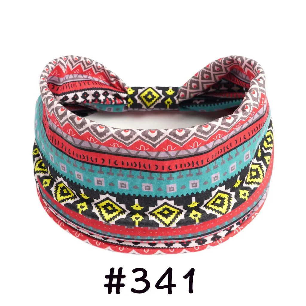 Boho Headbands for Women | Wide Knotted Stretch Hair Wraps for Yoga, Travel & Everyday Wear
