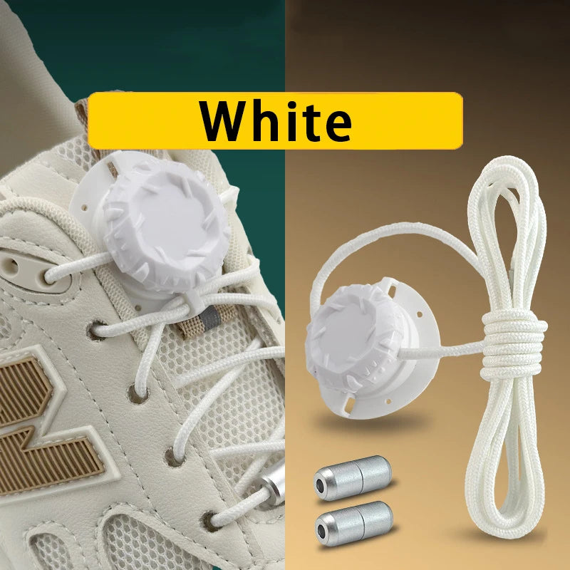 No-Tie Elastic Shoelaces with Lock Buckle | Adjustable Slip-On Laces for Kids & Adults