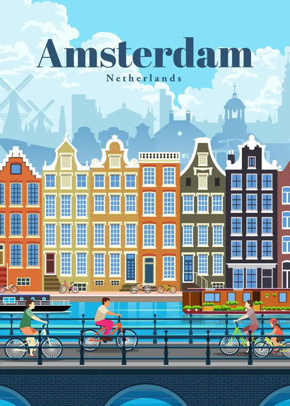 Amsterdam Tokyo London Iceland Bali Vancouver Travel Posters and Prints Modern Wall Art City Paintings Landscape Canvas Picture