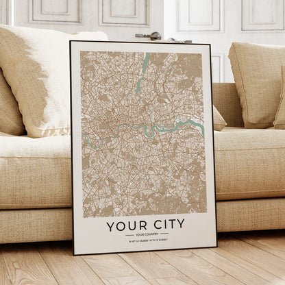 Custom Personalized City And County Map World Cover Gift Wall Art Printing Picture Living Room Bedroom Home Decoration