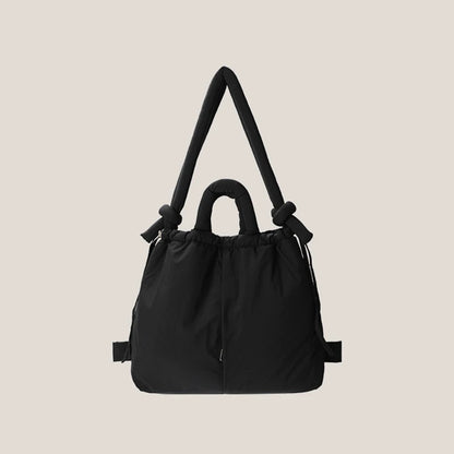 Vintage Puffer Tote Bag – Large Capacity Nylon Shoulder & Crossbody Handbag