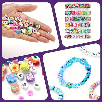 700pc Jewelry Making Kit | Polymer Clay & Acrylic Bead Set | Animal Charms for DIY Bracelets, Necklaces & Beaded Crafts