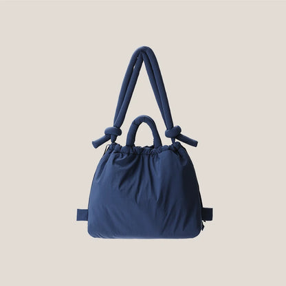Vintage Puffer Tote Bag – Large Capacity Nylon Shoulder & Crossbody Handbag