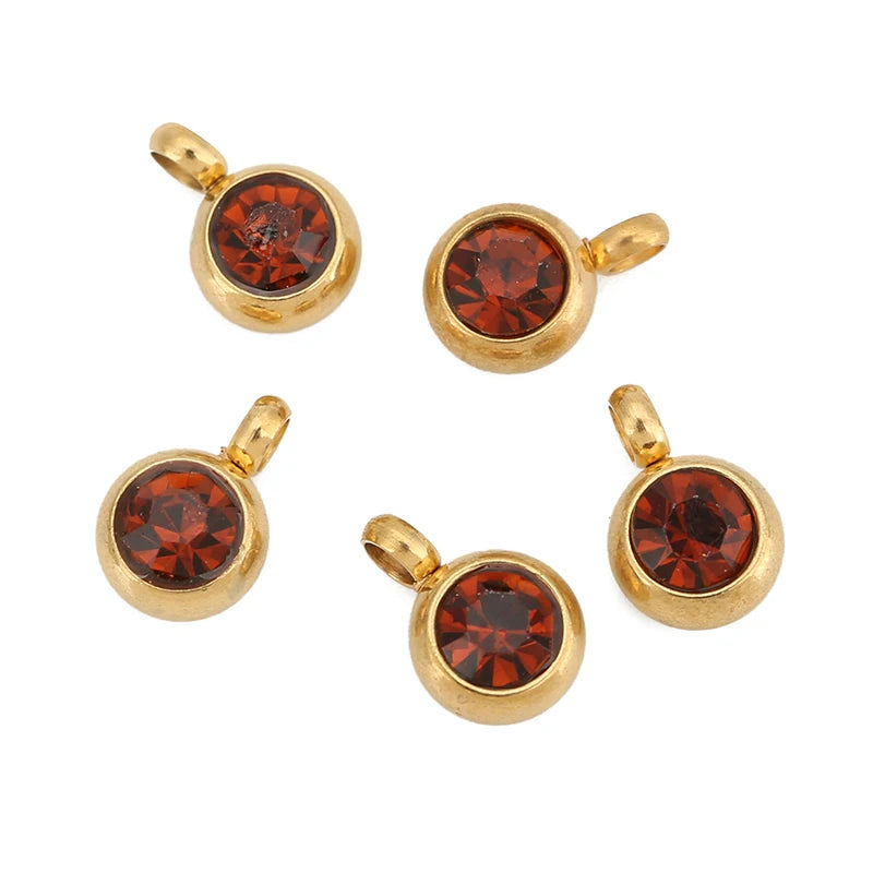 18K Gold Crystal Cross Charms | 20-Piece Stainless Steel Rhinestone Pendants | DIY Necklace, Bracelet &amp; Jewelry Making Supplies
