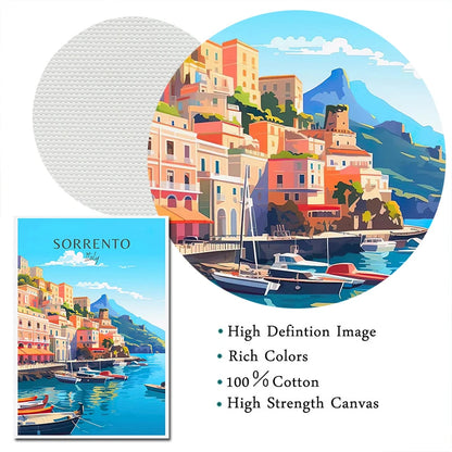 Italy City Travel Poster Paris Rome Milan Tuscany Venice Sardinia Canvas Painting Wall Art Picture for Living Room Home Decor
