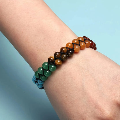 Chakra Treatment Crystal Bracelet Yoga Stone Adjustable Beads Bracelet Meditation Relaxation Anxiety Women's Bracelet