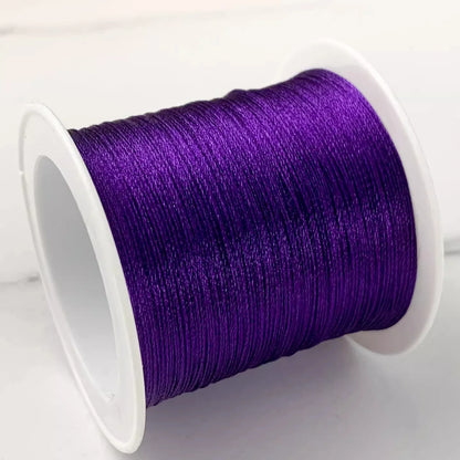 Bracelet Loom Thread 0.3mm | Ice Silk Braided Cord | 80M Jewelry Making Thread for Beading, Weaving & Knotting