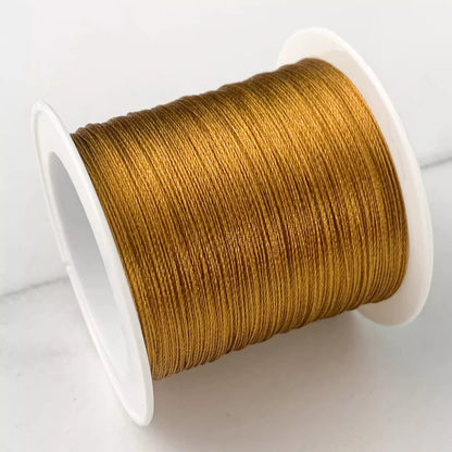 Bracelet Loom Thread 0.3mm | Ice Silk Braided Cord | 80M Jewelry Making Thread for Beading, Weaving & Knotting