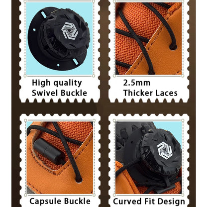 No-Tie Elastic Shoelaces with Lock Buckle | Adjustable Slip-On Laces for Kids & Adults