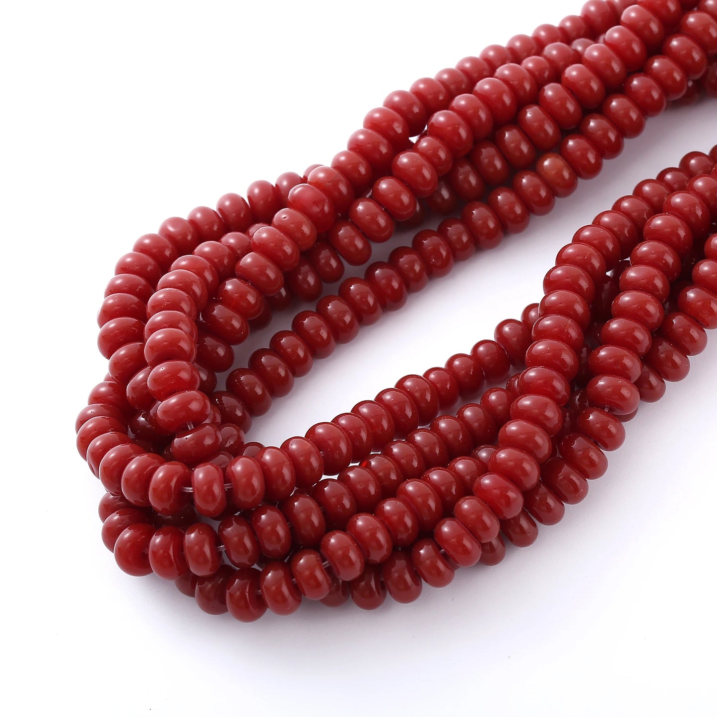 76-Piece Glass Wheel Beads | 5x8mm Crystal Rondelle Spacer Beads | DIY Jewelry Making, Bracelets, Necklaces &amp; Earrings