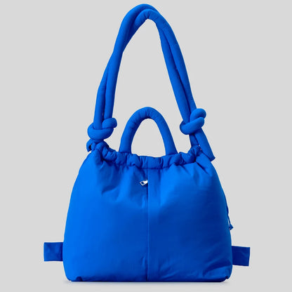 Vintage Puffer Tote Bag – Large Capacity Nylon Shoulder & Crossbody Handbag