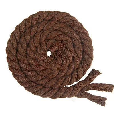 100% Cotton Macrame Rope Cord | 3-Strand Twisted Craft Rope | 5M Thick Cotton Cord 5–20mm | Bag Making & Home Decor DIY Supply