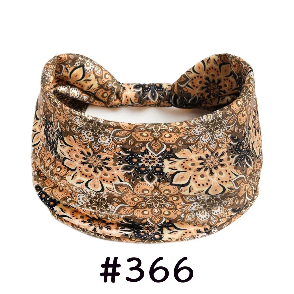 Boho Headbands for Women | Wide Knotted Stretch Hair Wraps for Yoga, Travel & Everyday Wear
