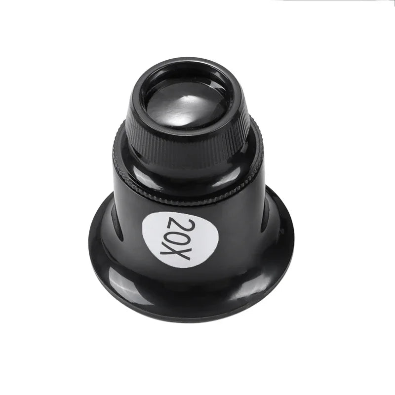Jeweler Eye Loupe Magnifier | 3X 5X 10X 15X 20X Portable Magnifying Glass for Jewelry Making, Watch Repair & Detail Work