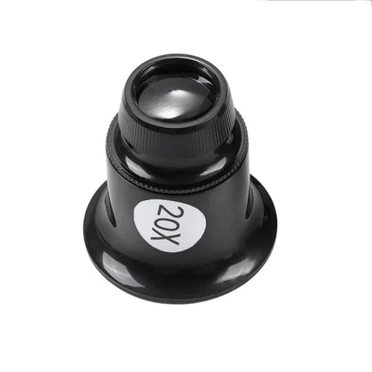 Jeweler Eye Loupe Magnifier | 3X 5X 10X 15X 20X Portable Magnifying Glass for Jewelry Making, Watch Repair & Detail Work