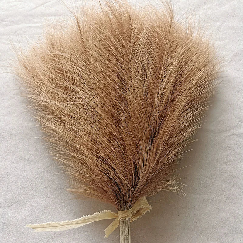15pc Artificial Pampas Grass Fake Flower Simulated Reed Bouquet for Home Wedding Party Decoration Fluffy Boho Pampas Grass Decor