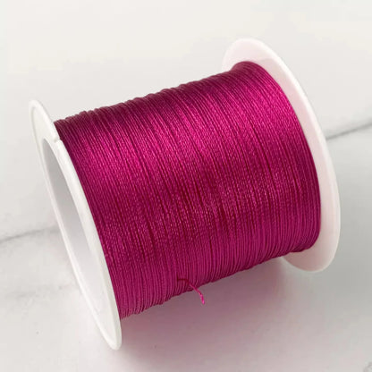 Bracelet Loom Thread 0.3mm | Ice Silk Braided Cord | 80M Jewelry Making Thread for Beading, Weaving & Knotting