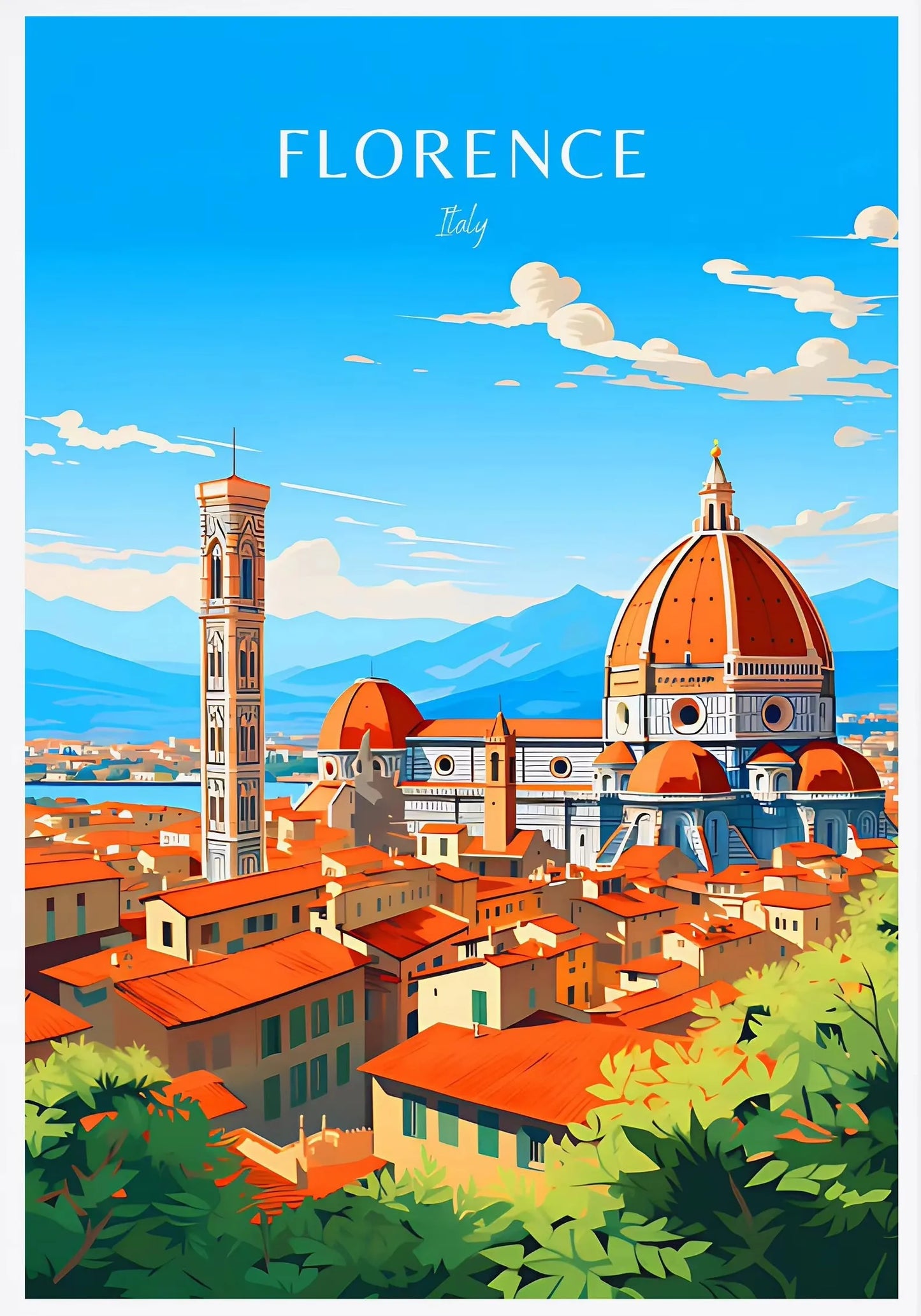 Italy City Travel Poster Paris Rome Milan Tuscany Venice Sardinia Canvas Painting Wall Art Picture for Living Room Home Decor