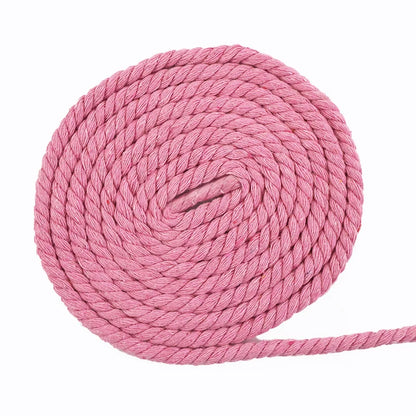 100% Cotton Macrame Rope Cord | 3-Strand Twisted Craft Rope | 5M Thick Cotton Cord 5–20mm | Bag Making & Home Decor DIY Supply