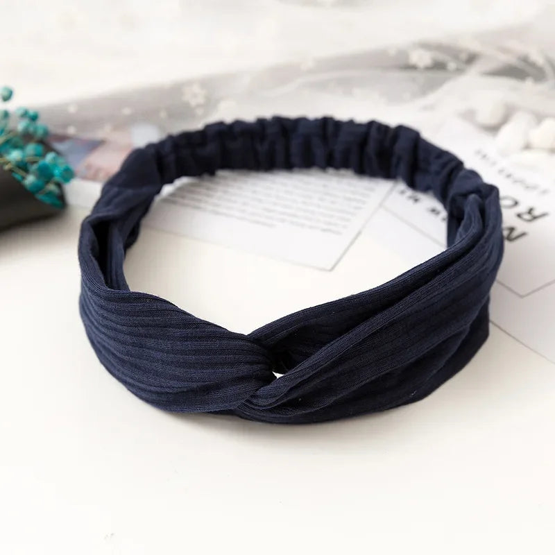 2024 New Design Fashion Women Summer Style Headbands Bohemian Girl Cross Turban Bandage Bandanas Hairbands Hair Accessories