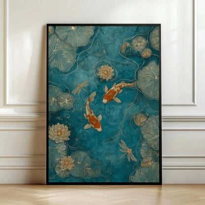 Japanese Red Koi Fish Canvas Prints Poster Modern Minimalism Aesthetic Art Prints Bedroom Kitchen Home Decor Art Poster Gifts