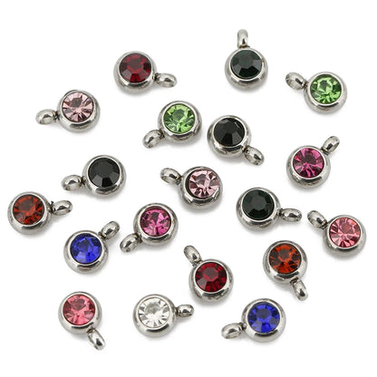 18K Gold Crystal Cross Charms | 20-Piece Stainless Steel Rhinestone Pendants | DIY Necklace, Bracelet &amp; Jewelry Making Supplies