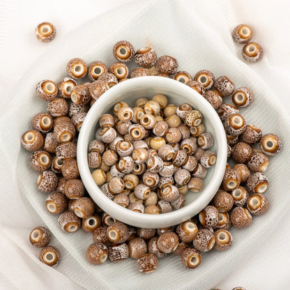 Multi-color Ceramic Beads 6mm | Speckled Porcelain Round Beads | 100pc Bracelet & Necklace Beads | DIY Jewelry Making Supplies
