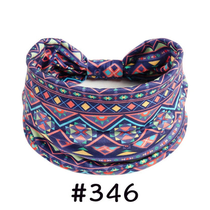 Boho Headbands for Women | Wide Knotted Stretch Hair Wraps for Yoga, Travel & Everyday Wear