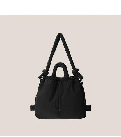 Vintage Puffer Tote Bag – Large Capacity Nylon Shoulder & Crossbody Handbag