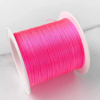 Bracelet Loom Thread 0.3mm | Ice Silk Braided Cord | 80M Jewelry Making Thread for Beading, Weaving & Knotting