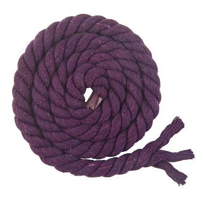 100% Cotton Macrame Rope Cord | 3-Strand Twisted Craft Rope | 5M Thick Cotton Cord 5–20mm | Bag Making & Home Decor DIY Supply