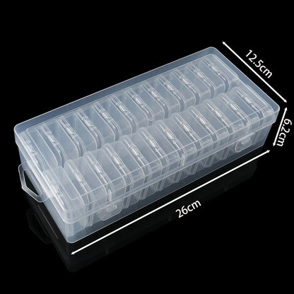 Clear Bead Organizer Boxes | Small Plastic Storage Containers with Hinged Lids | Jewelry Making & Craft Supply Storage | 12/24/30 Pcs
