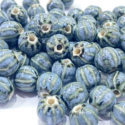 11mm Ceramic Spacer Beads | Colorful Irregular Round Beads | 20/40pcs Multicolor Beads for Bracelets & DIY Jewelry Making