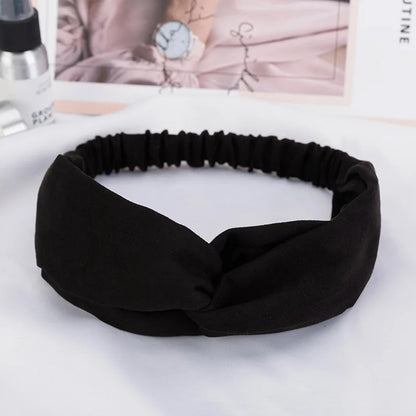 2024 New Design Fashion Women Summer Style Headbands Bohemian Girl Cross Turban Bandage Bandanas Hairbands Hair Accessories