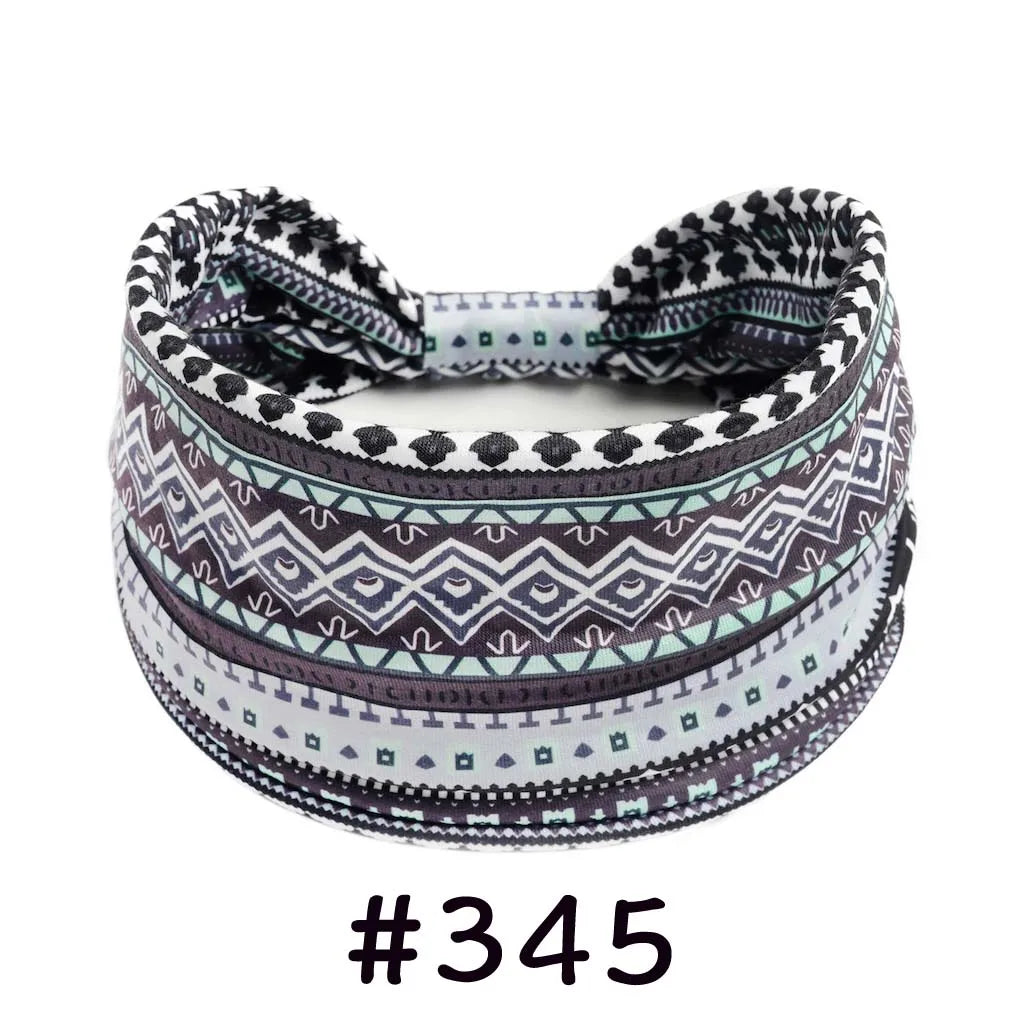 Boho Headbands for Women | Wide Knotted Stretch Hair Wraps for Yoga, Travel & Everyday Wear