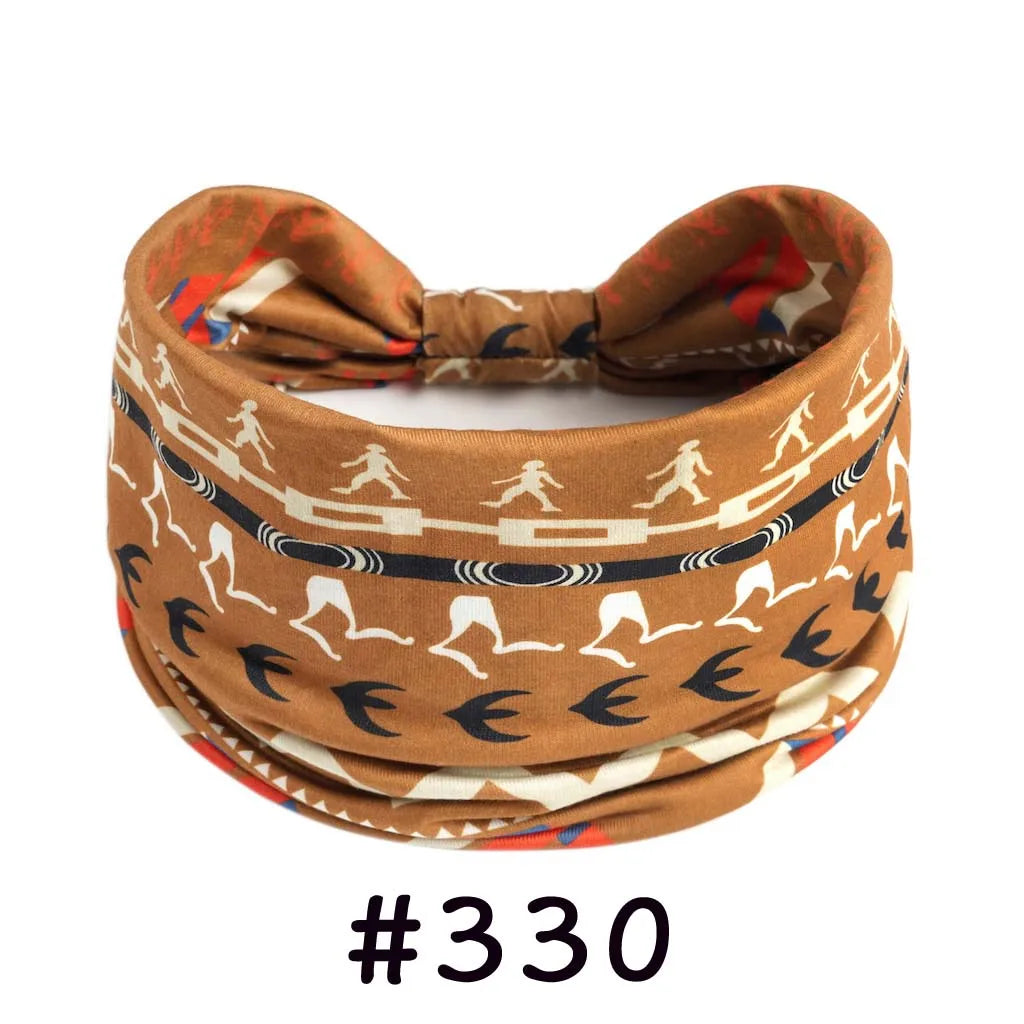 Boho Headbands for Women | Wide Knotted Stretch Hair Wraps for Yoga, Travel & Everyday Wear