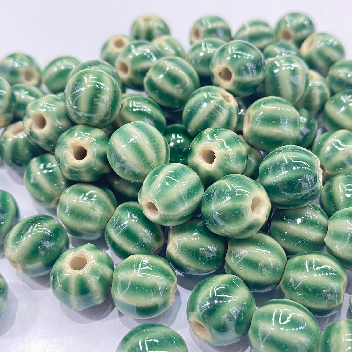 11mm Ceramic Spacer Beads | Colorful Irregular Round Beads | 20/40pcs Multicolor Beads for Bracelets & DIY Jewelry Making
